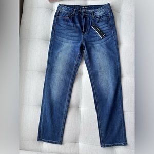 Grace in LA Women's Straight Leg Dark Blue Jeans